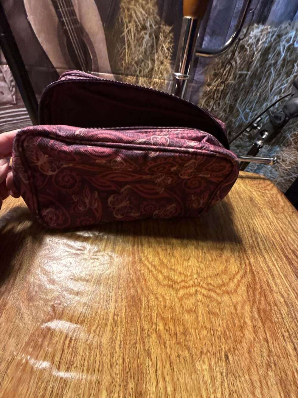 George Gina & Lucy Bagverly Hills Cosmetic Bag with Butterfly Print